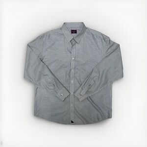 UNTUCKIT Wrinkle Free Blue Plaid 100% Cotton Men XL Dress Shirt